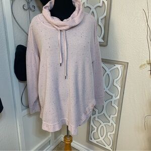 The sweatshirt project pullover top, shirt cowl collar. Lightweight top. Size 3X